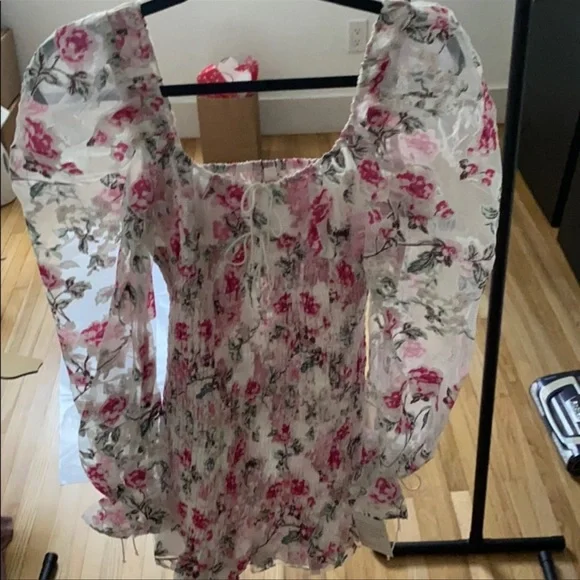 LOVELL BURNOUT SMOCKED MINI DRESS FROM FOR LOVE & LEMONS - Picture 4 of 4